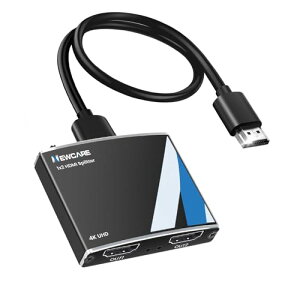 NEWCARE HDMI�X�v���b�^�[ 1����2�o�� �����o�� HDMI ���z�� 4K EDID�@�\ HDCP 1.4 3D�Ή� PC�p ����HD