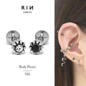 【全品送料無料】 ボディピアス 軟骨ピアス 16G ジュエル プチ モロッカン 引っかからない サージカルステンレス 金属アレルギー トラガス 小さい ボディーピアス 凛 ボディピアス専門店 rin