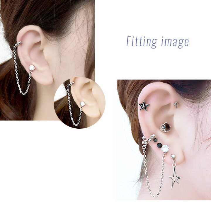 スタッドピアス メンズ 片耳用 シンプル 金属アレルギー対応 スター クロス イナズマ かっこいい 60 Off