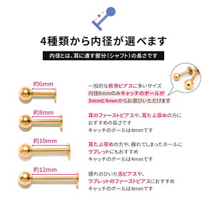 楽天市場 全品送料無料 ボディピアス キャッチ 18g 16g 14g ラブレット 軟骨ピアス トラガス ヘリックス サージカルステンレス 金属アレルギー対応 メンズ ファーストピアス セカンドピアス シンプル ラブレットスタッド 舌ピアス ボディーピアス 片耳用 つけっ