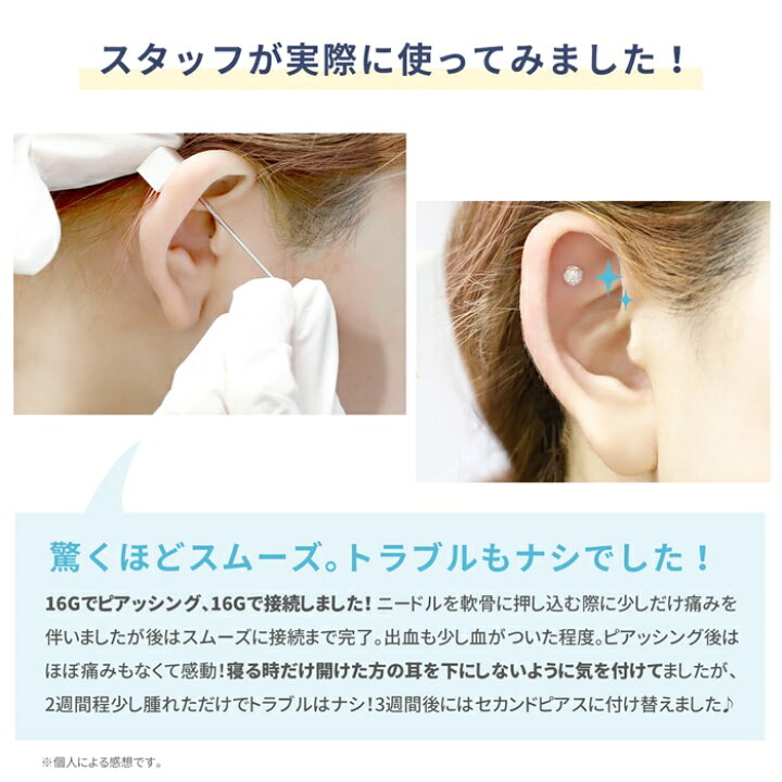 楽天市場 ニードル 14g 16g 18g 滅菌済 ボディピアス ピアッシングニードル ピアス 軟骨ピアス サージカルステンレス 金属アレルギー対応 日本製 国産 医療用 ステンレス ピアッサー ファーストピアス なんこつぴあす Piercer Pierce 凛 ボディピアス専門店 凛