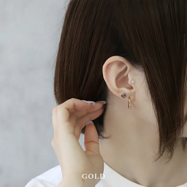 楽天市場】ピアス ハート 18k 18金 金属アレルギー フープ キャッチ 