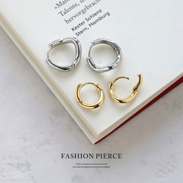 楽天市場】ピアス キャッチレス フープピアス リングピアス 金属 