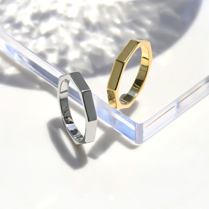楽天市場】リング 指輪 レディース シルバー ゴールド シンプル 18k 18 