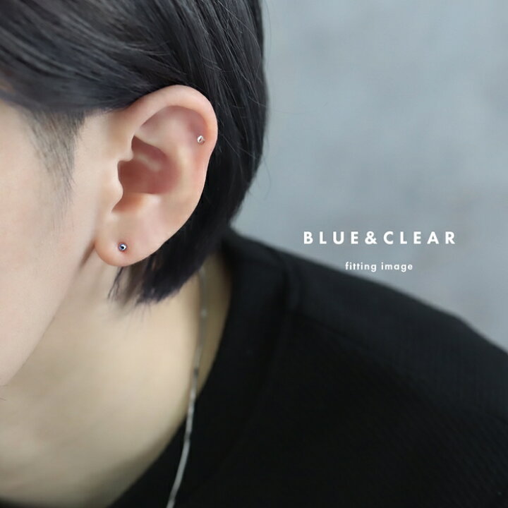 楽天市場】【クーポンで560円】透明ピアス ガラスピアス 14g 16g 18g 