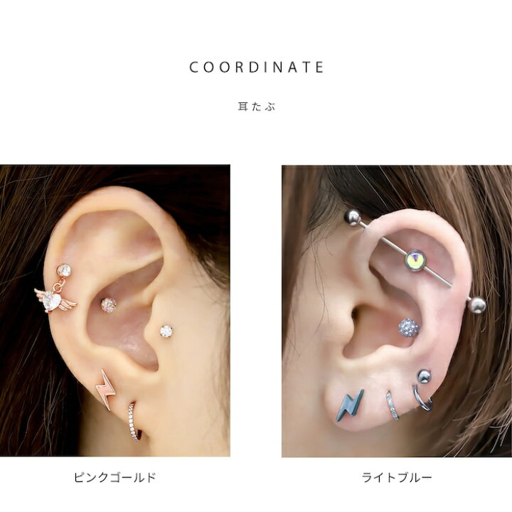 楽天市場】【全品送料無料】 キャッチ ボディピアス 12G 14G 16G 18G 