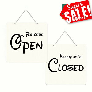 OPEN CLOSED ANŔ W200mm×H200mm  cƒ ʃTC v[g `F[t I[v N[Y Ŕ ݂艺 TC  Vbv Xܗp hATC JX X hAv[