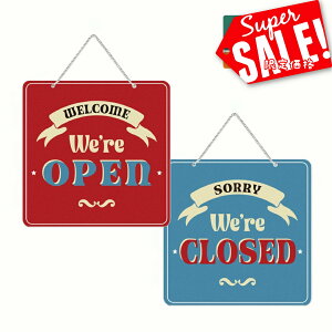 OPEN CLOSED ANŔ W200mm×H200mm  cƒ ʃTC v[g `F[t I[v N[Y Ŕ ݂艺 TC  Vbv Xܗp hATC JX X hAv[