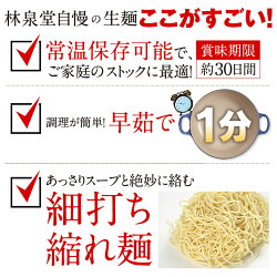 ■メール便送料無料■林泉堂の中華そば6食(生麺&スープ)税込み1000円ポッキリ&送料込み!!