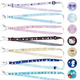 【決算SALE 50人に1人購入金額全額還元】 サンリオ ネックストラップ ストラップ ホルダー 鍵 紛失防止 カード 社員証 スマホ 首かけ キャラクター グッズ 女の子 かわいい おしゃれ