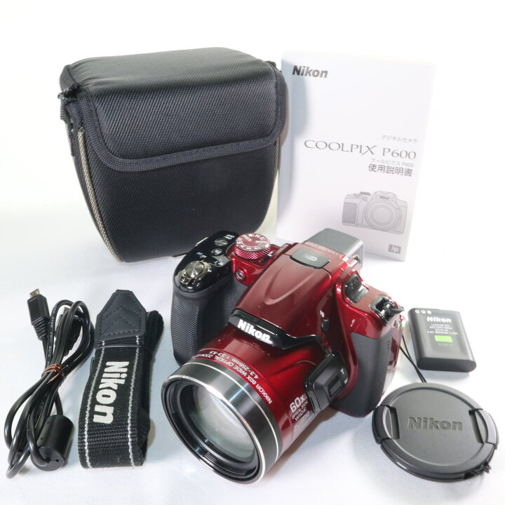 楽天市場】【中古】 極上美品 NIKON COOLPIX P600 レッド コンデジ 