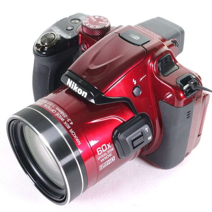 楽天市場】【中古】 極上美品 NIKON COOLPIX P600 レッド コンデジ 