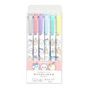 【決算SALE50人に1人全額還元 人気商品最大20%off+全品P20〜2倍】 ちいかわ マイルドライナー6色セット2 セット マイルドライナー マーカー ペン ライン ナチュラル パステル 文房具 筆記用具