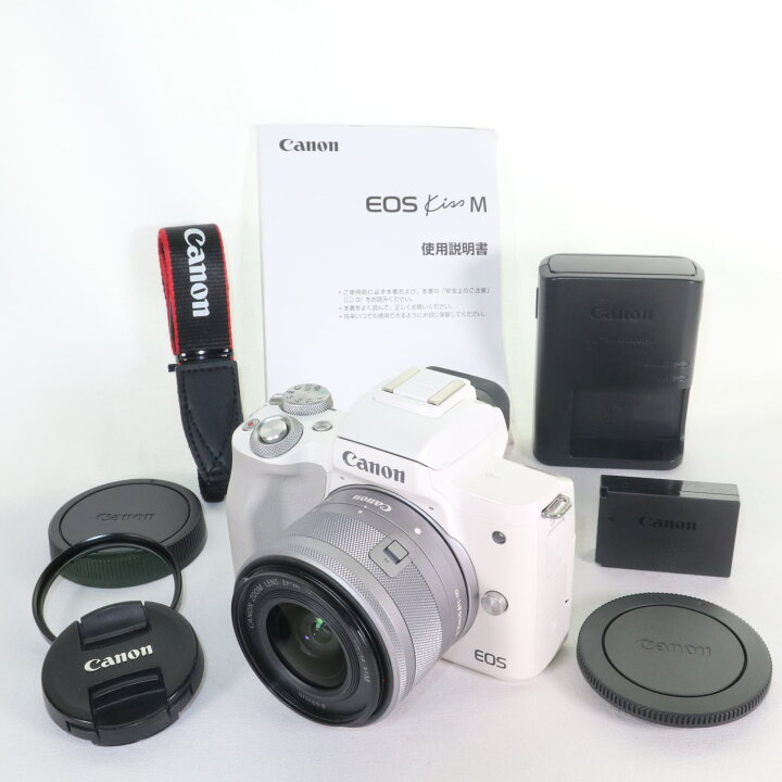 楽天市場】【中古】 新品級 CANON EOS Kiss M EF-M15-45 IS STM レンズ  