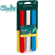 【公式】3Doodler Start+ フィラメント 75本入り [ レッド ホワイト ブルー ] 3Dペン【世界350万販売】 …