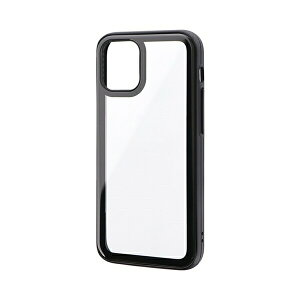 �������� iPhone12mini ���E���h�G�b�W�K���X�V�F���P�[�X�uSHELL GLASS Round�v LP-IS20SGRBK �u���b�N