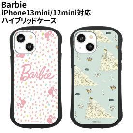 【時間限定クーポン配布中】送料無料 Barbie iPhone13mini/12mini対応ハイブリッドガラスケース BAR-32 /みずたま/ウェディング/