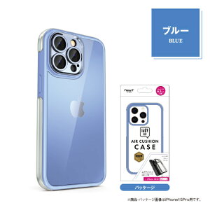 �������� iPhone15 iPhone15Pro �Ή� IJOY AIR �ϏՌ��G�A�N�b�V�����P�[�X �N���A �n�C�u���b�h 37F-RiJA /�u���b�N �u���[ �l�C�r�[ �p�[�v��