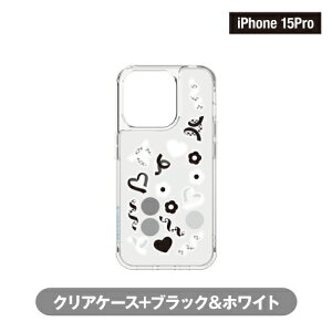 SHOWCASE+ iPhone15/14/13�Ή� iPhone15Pro�Ή��n�C�u���b�h�P�[�X ������ �J�X�^�� �|�P�b�g SWC-15-8 / �N���A �s���N�����b�h �u���[���p�[�v�� �C�G���[���O���[�� �u���b�N���z���C�g �A�N�����p�[