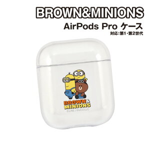 BROWN&MINIONS AirPods(��2����/��1����)�Ή� �N���A�P�[�X MINI-284A / �W�� �~�j�I��