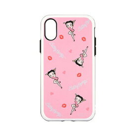 【時間限定クーポン配布中】送料無料 BETTY BOOP(TM) iPhoneXS iPhoneX対応ハイブリッドケース BT-31B 総柄