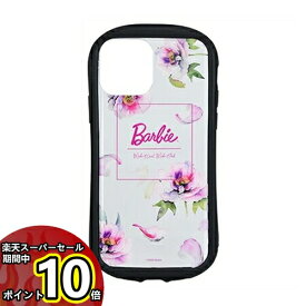 【マラソン中ポイントUP】送料無料 Barbie iPhone12 iPhone12Pro対応 ハイブリッドクリアケース BAR-11B ロゴ