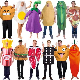 コスチューム 変装 食べ物 ハロウイン 仮装 ファストフード おもしろい カップル 大人用 フード ハンバーガー ポテトフライ ピザ 絵文字 ジャガイモ ブーメラントマト パイナップル ハロウィン コスプレ ハロウィーン衣装 Halloween変装