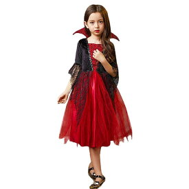 ハロウィン 衣装 ワンピース キッズ 吸血鬼 ヴァンパイア 子供 女の子 ハロウィン衣装 ドレス 仮装 cosplay パーティー 変装