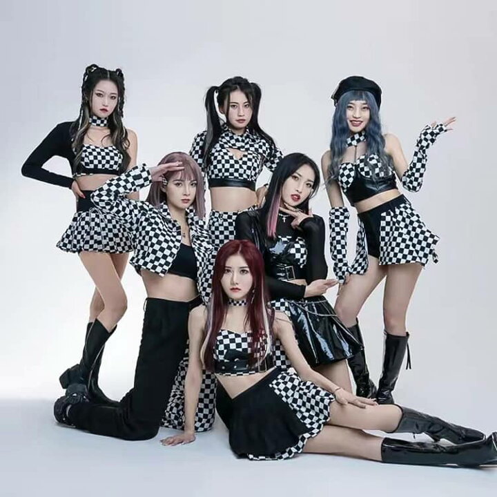 楽天市場】韓国ダンス衣装 セットアップ レディース チェッカー 