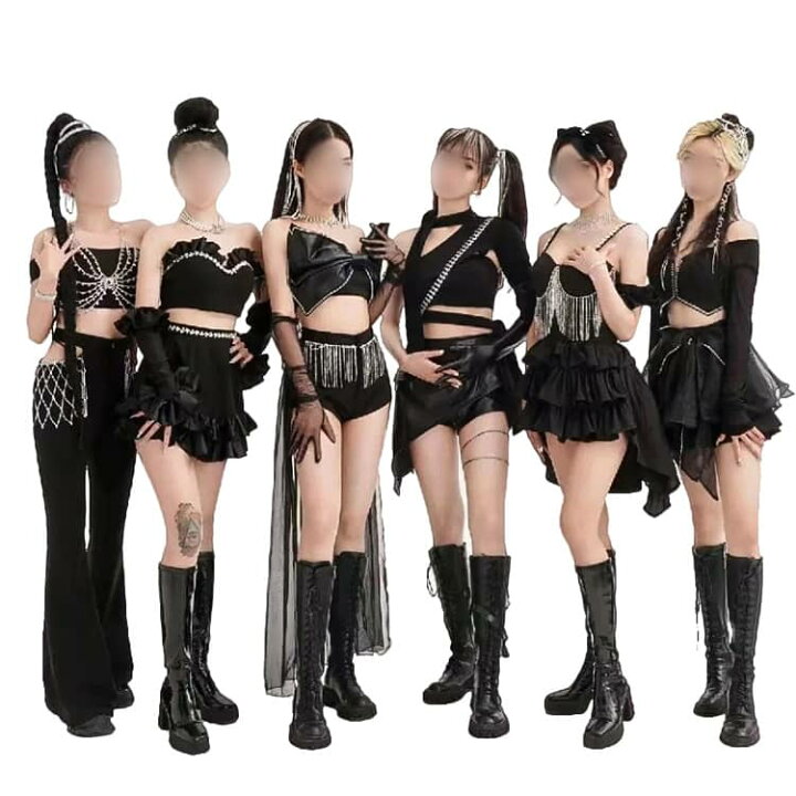楽天市場】黒 ジャズ 演出服 ダンス衣装 セットアップ レディース 