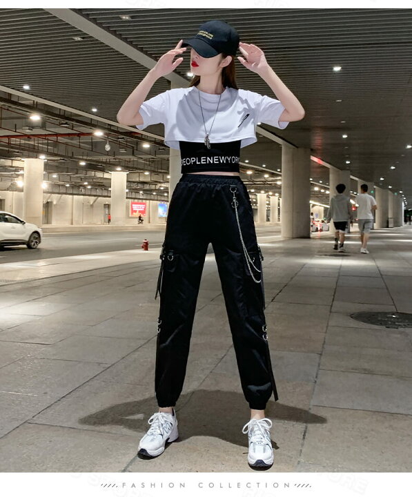 楽天市場 Jazzダンス衣装 韓国ファション ジャズ ダンス レディース 上下セット 半袖 ｔシャツ ズボン Jazz Hiphop ヒップホップ スポーツ服 人気コーデ おしゃれ 大人ダンス ゆったりサイズ 白 黒 演出 レッスン着 ダンスウエア 普段着 Rio Store リオストア