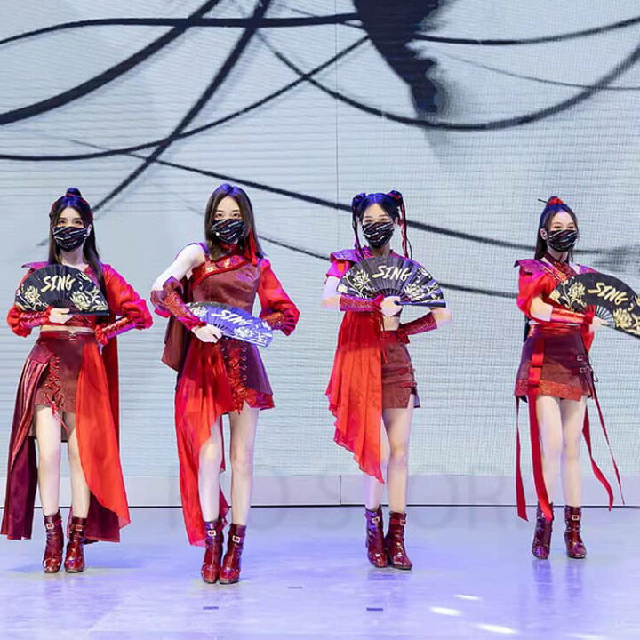 楽天市場】ダンス衣装 大人 レディース セットアップ 赤 チャイナ 中華