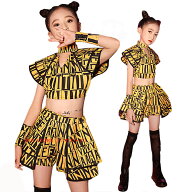 即納 ジャッズダンス 女の子 キッズダンス衣装 セットアップ ガールズ へそ出し パンツ ステージ 衣装 ダ…
