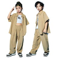キッズダンス衣装 韓国風 セットアップ 子供服 ヒップホップ 女の子 男の子 ダンス 練習着 キッズ セット…