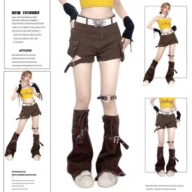 レッグウォーマー デニム パンク パンク系 ロック V系 ファッション 原宿系 原宿 韓国 病み 病みかわいい 派手 ダンス 衣装 ダンス衣装 個性的 レディース かわいい 地雷系 派手カワ ギャル 地雷系 おしゃれ