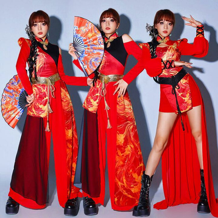 楽天市場】ダンス衣装 セットアップ レディース チャイナ風 トップス 