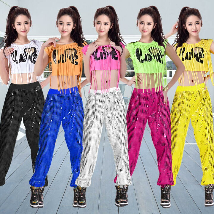 楽天市場 ダンス衣装 韓国 大人 レディース ダンス Hiphop Dj演出服 ヒップホップ ジャズ スパンコール へそ出し かっこいい ゆったり Ds演出服 団体服 ステージ衣装 ナイトクラブ コットン 長袖 ダンス衣装 団体演出 発表会 送料無料 Rio Store リオストア