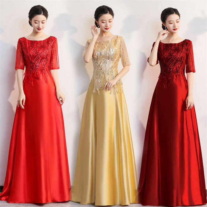 楽天市場】セレモニードレス シルク風 高級品 ドレス イブニングドレス  