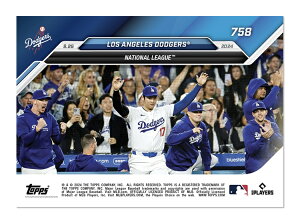 T[X hW[X@#758@JĕhW[X22xڂ̃[OeI@Los Angeles Dodgers - 2024 MLB Topps NOWR Card 758
