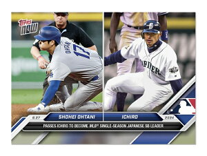 Jĕ@#768@JĕÍA2024N927i{28j̎ŁAC`[I肪2001NɃ}[N{IV[YőۋL^XVIShohei Ohtani/Ichiro - 2024 MLB Topps NOWR Card 768