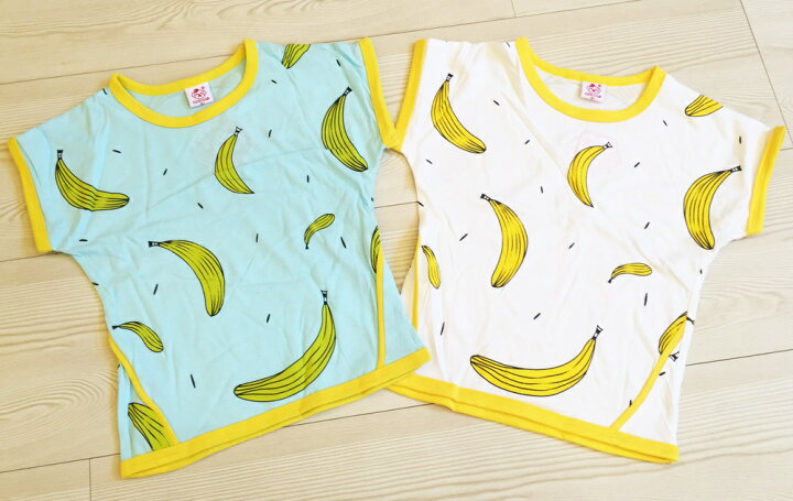 楽天市場】半袖 Tシャツ カットソー バナナ柄 90/100/110/120/130/140  