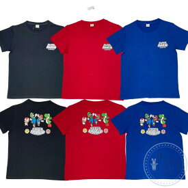 スーパーマリオ　スクールTシャツ　半袖Tシャツ　SR8826　100〜160CM