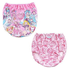 新入荷　[バンダイ]プリキュアオールスターズ わんだふるぷりきゅあ ショーツ 女児 下着 綿100％ ラメ 2枚組 プレミアム A絵　100/110/120/130&#169;