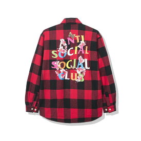 【公式 正規品】ASSC Frantic - Red Flannel FLANNEL SHIRT フランネルシャツ レッドサイズ S/M/L/XL(LL)Anti Social Social Club Red Flannel assc anti