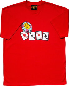 【公式 正規品】 drew house lucky you drew ss tee red ドリューハウス Tシャツ 半袖カットソー 　レッド　赤　半袖 【S】【M】【L】【XL】【中古】【新古品　未使用品】【正規品】