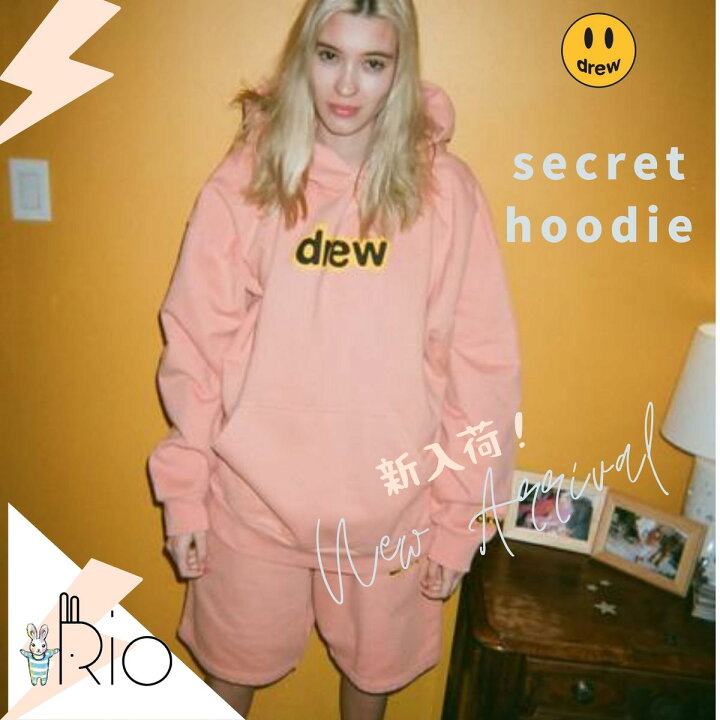 楽天市場】【公式 正規品】Drew House secret hoodie - peach ドリュー  