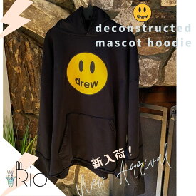 【公式 正規品】Drew House deconstructed mascot hoodie - black ドリューハウス パーカー ブラック　黒【XXS/XS/S/M/L/XL】【中古】【新古品　未使用品】【正規品】