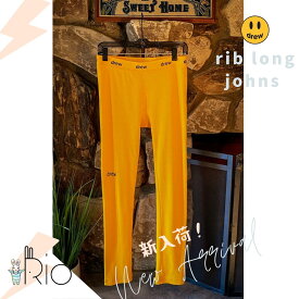 【公式 正規品】Drew House rib long johns - golden yellow ドリューハウス 【XS/S/M/L】【中古】【新古品　未使用品】【正規品】