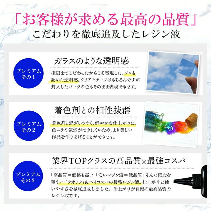 楽天市場 感動のツルツル感 100g キララプレミアムレジン液 Uv Led対応 クリア おすすめ 透明 お得 レジンクラフト レジン液おすすめ 大容量 Ledライト ハンドメイド Uvライト 太陽 透明 雫 シリコンモールド Resin リトルハンズ