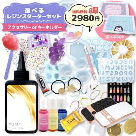 種類もBOXも選べる★レジン スターターキット UV/LEDライト付き / クリスマス 福袋 お年玉 子供 女の子 男の子 UV レジン液 セット キット 初心者 アクセサリー ハンドメイド 小学生 中学生 高校生 キッズ レジンキット 誕生日 プレゼント